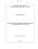 Luận văn Thạc sĩ Khoa học: Xây dựng phương pháp định tính, định lượng flavonoid trong nụ và lá vối