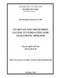 Tóm tắt Luận văn Thạc sĩ Quản trị kinh doanh: Tổ chức kế toán trách nhiệm tại Công ty CP công nghệ gỗ Đại Thành