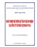 Luận văn Thạc sĩ Kinh tế: Hoàn thiện hệ thống kế toán trách nhiệm tại công ty cổ phần Tập Đoàn Vi Na