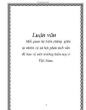 Luận văn: Mối quan hệ biện chứng giữa tự nhiên và xã hội phân tích vấn đề bảo vệ môi trường hiện nay ở Việt Nam.