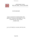 Luận văn : Khảo sát một số yếu tố môi trường nước, phân loại và đánh giá nồng độ của tảo tuyến sông Hậu, tỉnh An Giang năm 2005-2006 part 1