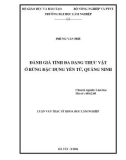 Luận văn Thạc sĩ Khoa học Lâm nghiệp: Đánh giá tính đa dạng thực vật ở rừng đặc dụng Yên Tử - Quảng Ninh