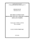 Luận án Tiến sĩ Triết học: Bản thể luận Phật giáo trong Kinh Viên Giác, Kinh Hoa Nghiêm, Kinh Lăng Nghiêm