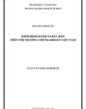 Luận văn Thạc sĩ Kinh tế: Kiểm định hành vi bầy đàn trên thị trường chứng khoán Việt Nam