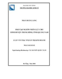 Luận văn Thạc sĩ Quản trị kinh doanh: Đào tạo nguồn nhân lực cho UBND huyện Thăng Bình, tỉnh Quảng Nam