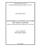 Luận văn Thạc sĩ Xã hội học: Nguồn sinh kế của người dân vùng ven đô: Thực trạng và giải pháp (Nghiên cứu tại hai phường Đình Bảng và Đồng Nguyên, Từ Sơn, Bắc Ninh)