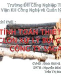 Tính toán thiết kế cyclon xử lí bụi gỗ - công ty Sagaco