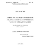 Luận án Tiến sỹ Y tế công cộng: Nghiên cứu giải pháp can thiệp nhằm giảm nguy cơ sốt xuất huyết Dengue tại huyện Giá Rai, tỉnh Bạc Liêu