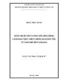 Luận văn Thạc sĩ Lịch sử: Đảng bộ huyện Lương Sơn (Hòa Bình) lãnh đạo thực hiện chính sách dân tộc từ năm 2005 đến năm 2014