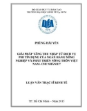 Luận văn Thạc sĩ Kinh tế: Giải pháp tăng thu nhập từ dịch vụ phi tín dụng của Ngân hàng Nông nghiệp và Phát triển Nông thôn Việt Nam - Chi nhánh 7