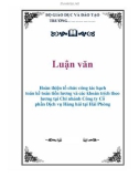 Luận văn: Hoàn thiện tổ chức công tác hạch toán kế toán tiền lương và các khoản trích theo lương tại Chi nhánh Công ty Cổ phần Dịch vụ Hàng hải tại Hải Phòng