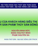 Bài thuyết trình Thị hiếu của khách hàng siêu thị TPHCM đối với sản phẩm thủy sản đông lạnh