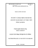 Luận văn Thạc sĩ Quản lý công: Tổ chức và hoạt động thanh tra chuyên ngành nội vụ-từ thực tiễn tỉnh Cao Bằng