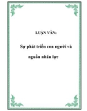 LUẬN VĂN: Sự phát triển con người và nguồn nhân lực