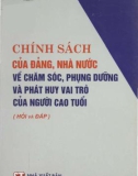 Hỏi - đáp về chính sách chăm sóc và phụng dưỡng người cao tuổi