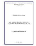 Luận án tiến sĩ Kinh tế: Hiệu quả tài chính của các tổ chức tổ chức tài chính vi mô chính thức ở Việt Nam