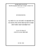 Luận văn Thạc sĩ Triết học: Vai trò của tổ chức xã hội đối với xây dựng nhà nước pháp quyền xã hội chủ nghĩa Việt Nam hiện nay