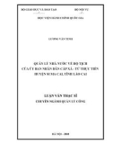 Luận văn Thạc sĩ Quản lý công: Quản lý nhà nước về hộ tịch của Ủy ban nhân dân cấp xã -từ thực tiễn huyện Si Ma Cai, tỉnh Lào Cai