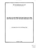 Xác định các sản phẩm trung gian trong quá trình sinh học phân hủy các chất thải quốc phòng đặc chủng