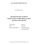 Đề tài: Khả năng sản xuất của một số tổ hợp lai giữa gà trống Móng, Lạc Thủy và BTVN11 với gà mái VBT