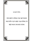 LUẬN VĂN: TỔ CHỨC CÔNG TÁC KẾ TOÁN NGUYÊN VẬT LIỆU TẠI CÔNG TY DỆT MAY 29/3 ĐÀ NẴNG