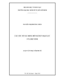 Luận văn Thạc sĩ Kinh tế: Các yếu tố tác động đến hành vi bạo lực của học sinh