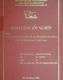 Khóa luận tốt nghiệp: Vai trò của các công ty xuyên quốc gia (TNCS) đối với nền kinh tế Việt Nam