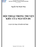 Luận văn Thạc sĩ Ngôn ngữ học: Hội thoại trong Truyện Kiều của Nguyễn Du