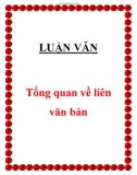 LUẬN VĂN Tổng quan về liên văn bản 