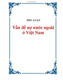 TIỂU LUẬN: Vấn đề nợ nước ngoài ở Việt Nam