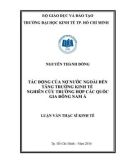 Luận văn Thạc sĩ Kinh tế: Tác động của nợ nước ngoài đến tăng trưởng kinh tế - Nghiên cứu trường hợp các quốc gia Đông Nam Á