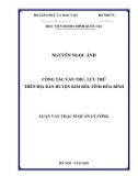 Luận văn Thạc sĩ Quản lý công: Công tác văn thư, lưu trữ trên địa bàn huyện Kim Bôi, tỉnh Hòa Bình