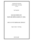 Luận văn: Bảo mật thông tin Trong hệ thống Di động W- CDMA