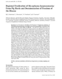 Báo cáo khoa học: Regional Eradication of Mycoplasma hyopneumoniae From Pig Herds and Documentation of Freedom of the Disease