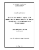 Tóm tắt luận văn Thạc sĩ Kinh tế: Quản lý thu thuế GTGT đối với doanh nghiệp ngoài quốc doanh trên địa bàn thành phố Quy Nhơn, tỉnh Bình Định