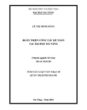 Tóm tắt luận văn thạc sĩ: Hoàn thiện công tác kế toán tại Đại học Đà Nẵng