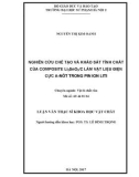 Luận văn Thạc sĩ Khoa học vật chất: Nghiên cứu chế tạo và khảo sát tính chất của composite Li2SnO3/C làm vật liệu điện cực a-nôt trong pin ion liti