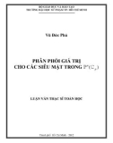 Luận văn Thạc sĩ Toán học: Phân phối giá trị cho các siêu mặt trong Pn(Cp)