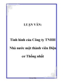 LUẬN VĂN: Tình hình của Công ty TNHH Nhà nước một thành viên Điện cơ Thống nhất