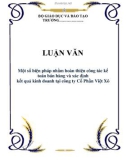 Luận văn đề tài : Biện pháp nhằm hoàn thiện công tác kế toán bán hàng và xác định kết quả kinh doanh tại công ty Cổ Phần Việt Xô