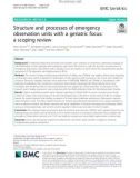 Structure and processes of emergency observation units with a geriatric focus: A scoping review