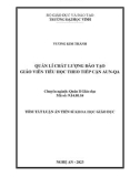 Tóm tắt Luận án Tiến sĩ Khoa học giáo dục: Quản lý chất lượng đào tạo giáo viên tiểu học theo tiếp cận AUN-QA