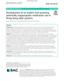 Development of an explicit tool assessing potentially inappropriate medication use in Hong Kong elder patients