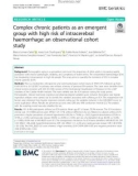 Complex chronic patients as an emergent group with high risk of intracerebral haemorrhage: An observational cohort study