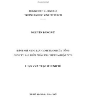 Luận văn Thạc sĩ Kinh tế: Đánh giá năng lực cạnh tranh của Tổng công ty Bảo hiểm Nhân thọ Việt Nam hậu WTO