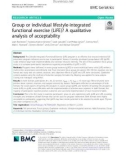 Group or individual lifestyle-integrated functional exercise (LiFE)? A qualitative analysis of acceptability