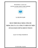 Luận văn Thạc sĩ Kinh tế: Hoàn thiện hoạt động công bố thông tin của các công ty niêm yết trên Sở giao dịch chứng khoán Thành phố Hồ Chí Minh