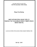 Luận án Tiến sĩ Công nghệ thông tin: Một số phương pháp tối ưu trong các giai đoạn phát triển phàn mềm nhúng