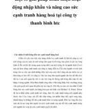 Báo cáo: Một số giải pháp hoàn thiện hoạt động nhập khẩu và nâng cao sức cạnh tranh hàng hoá tại công ty thanh bình htc