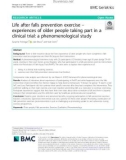 Life after falls prevention exercise – experiences of older people taking part in a clinical trial: A phenomenological study